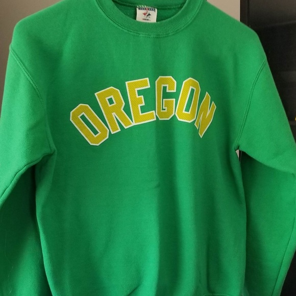 Jerzees Other - EUC YOUTH L (14/16) GREEN OREGON DUCKS CREW NECK